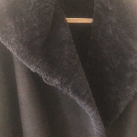 Blue Duck Black Shearling Coat - Picture 3 of 12